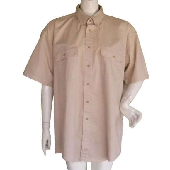 Dickies Other - DICKIES Shirt, 2XL Khaki/Tan, Button down, Pockets, Short sleeves
